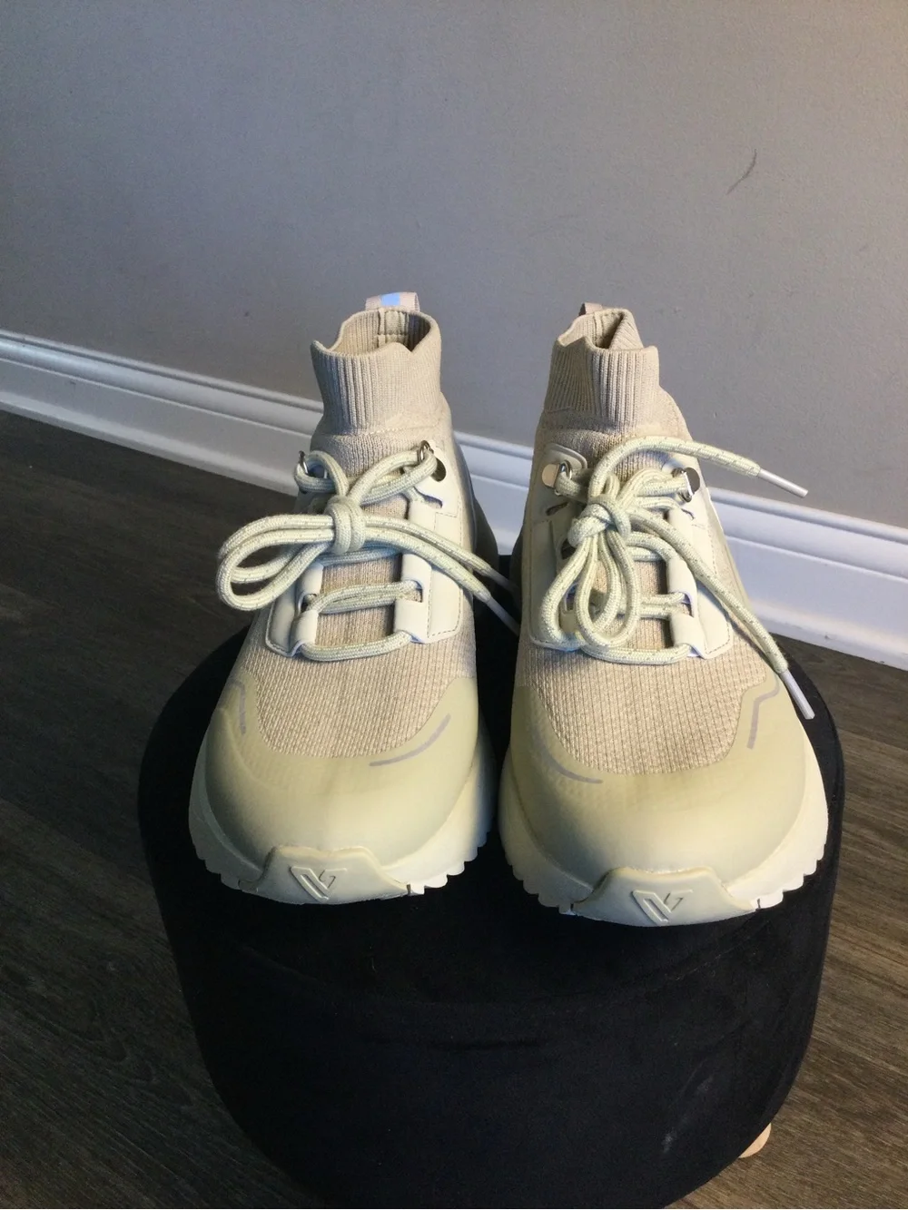Vessi Cream Color Slip-On WATERPROOF Knit Boot
